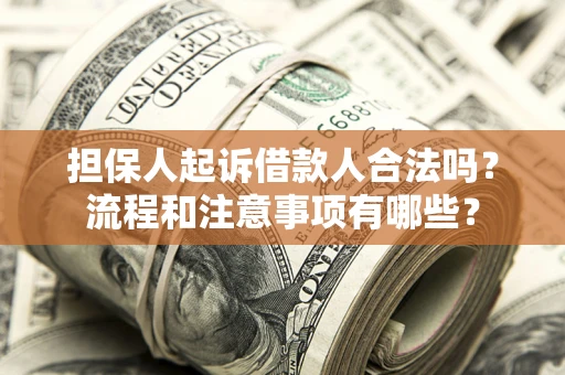 北京担保人起诉借款人合法吗？流程和注意事项有哪些？