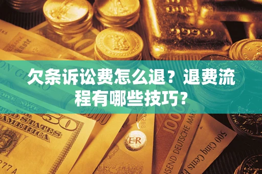 北京欠条诉讼费怎么退？退费流程有哪些技巧？