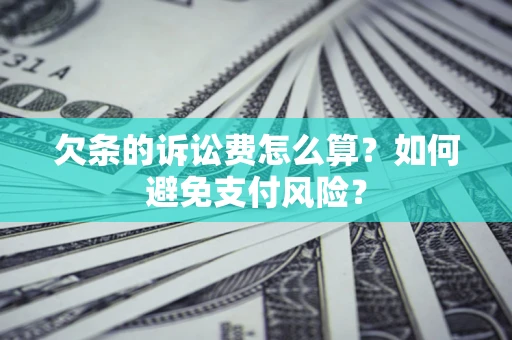北京欠条的诉讼费怎么算？如何避免支付风险？