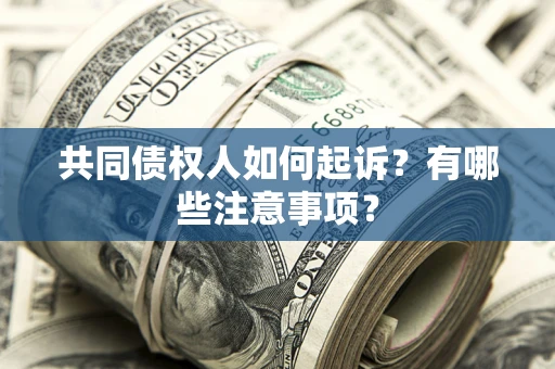 北京共同债权人如何起诉？有哪些注意事项？